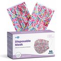 Wecare Individually Wrapped Face Masks, Flower Print, 50PK WC-WMN100106-FACE-MASKS-FLORAL